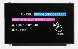 NUOLAISUN 15.6" Touch Screen Replacement for DELL FNDC6 0FNDC6 FBDC6 B156HTK01.0 LP156WF7(SP)(A1) LCD Display Panel FHD 1920 * 1040 40 pin