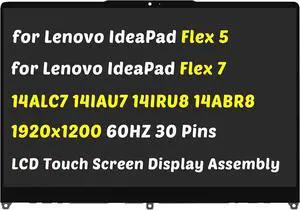 Replacement for Lenovo IdeaPad Flex 5 14ALC7 14IAU7 14IRU8 14ABR8 14 Gen 7th 8th for Flex 7 14IRU8 14ABR8 14ALC7 14IAU7 1920x1200 14" LCD Touch Screen Display Assembly with Bezel (for 1920x1200 Only)