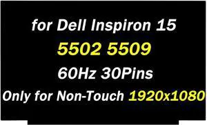 NUOLAISUN Replacement for Dell Inspiron 15 5502 5509 P102F P102F002 DP/N K1MP9 0K1MP9 15.6" 1920x1080 60HZ 30PIN LED LCD Screen Laptop Display Digitizer Panel (Only for Non-Touch Screen)
