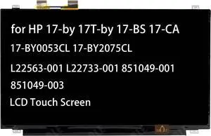 NUOLAISUN Replacement for HP 17-by 17T-by 17-BS 17-CA 17-BY0053CL 17-BY2075CL L22563-001 L22733-001 851049-001 851049-003 17.3" HD+ 1600x900 LCD Touch Screen Display Digitizer Assembly