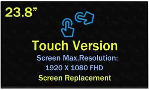 NUOLAISUN Touch Screen LCD Panel 23.8" FHD for HP 24-K 24-k0106d L17303-274 LM238WF5 SS H1