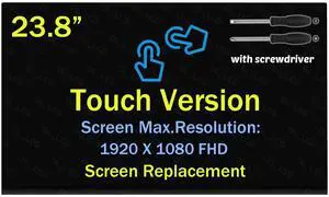 NUOLAISUN 23.8" for LG 6091L-3820B FHD 1920×1080 30 Pins LCD Touch Screen Display Panel