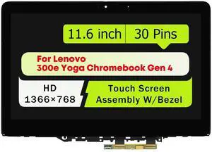 NUOLAISUN 5D11C95908 11.6" For Lenovo 300e Yoga Chromebook Gen 4 LCD Touch Screen Display