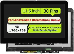 NUOLAISUN 5M11Q54434 New for Lenovo 500e Chromebook Gen 4s HD 1366x768 LCD Touch Screen Replacement