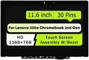NUOLAISUN 5D10Y97713 For Lenovo 300e Chromebook 2nd Gen 81QC LCD Touch Screen Replacement