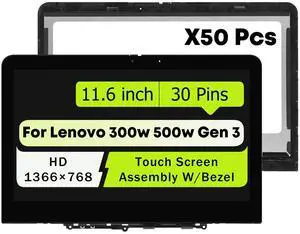 NUOLAISUN 50Pcs 5M11C85596 For Lenovo 300w 500w Gen 3 HD 1366x768 LCD Touch Screen Display Assembly