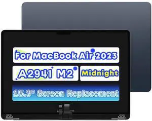 NUOLAISUN for MacBook Air A2941 2023 M2 EMC 8301 LCD Screen Replacement Assembly Midnight NUOLAISUN for MacBook Air A2941 2023 M2 EMC 8301 LCD Screen Replacement Assembly Midnight
