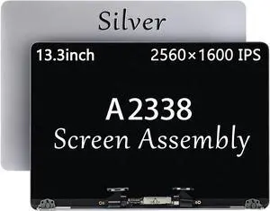 A2338 Screen Replacement Silver for MacBook Pro M2 Retina A2338 EMC 8162 MNEH3LL/A Full LCD Display Assembly Silver A2338 Screen Replacement Silver for MacBook Pro M2 Retina A2338 EMC 8162 MNEH3LL/A Full LCD Display Assembly Silver