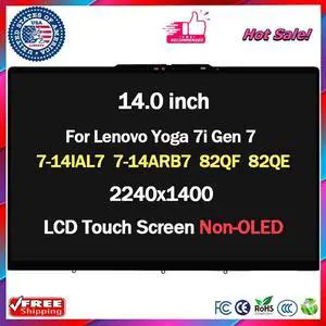 for Lenovo Yoga 7-14IAL7 82QE LCD Touch Screen w/Bezel 14" 2.2K 40Pin 5D10S39810 for Lenovo Yoga 7-14IAL7 82QE LCD Touch Screen w/Bezel 14" 2.2K 40Pin 5D10S39810
