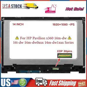 14" for HP Pavilion x360 14-dw 14m-dw LED LCD Display Touch Screen Replacement 14" for HP Pavilion x360 14-dw 14m-dw LED LCD Display Touch Screen Replacement