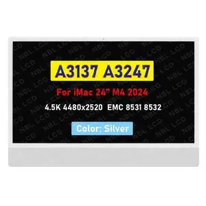 For iMac A3137 A3247 24" M4 2024 4.5K LCD Screen Replacement Display Silver For iMac A3137 A3247 24" M4 2024 4.5K LCD Screen Replacement Display Silver