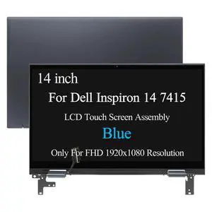 8WP3T 14.0" For Dell Inspiron 7415 2-in-1 LCD Screen Full Assembly Complete Blue 8WP3T 14.0" For Dell Inspiron 7415 2-in-1 LCD Screen Full Assembly Complete Blue