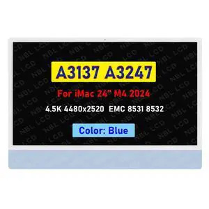 A3137 A3247 LCD Screen Display Assembly for iMac M4 2024 EMC 8531 8532 Blue A3137 A3247 LCD Screen Display Assembly for iMac M4 2024 EMC 8531 8532 Blue