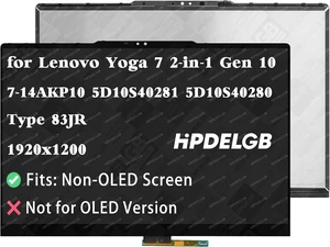 Replacement for Lenovo Yoga 7 2-in-1 14AKP10 Touch Screen Type 83JR 5D10S40281 5D10S40280 14.0 inches 1920x1200 WUXGA LCD Display Touch Screen Digitizer Assembly Not-OLED Replacement for Lenovo Yoga 7 2-in-1 14AKP10 Touch Screen Type 83JR 5D10S40281 5D10S40280 14.0 inches 1920x1200 WUXGA LCD Display Touch Screen Digitizer Assembly Not-OLED