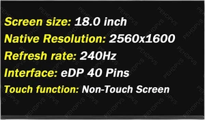 for Asus ROG Strix G814 G814JZ Non-Touch Screen Replacement Display Panel 18" Replacement for Asus ROG Strix G814 G814JZ LCD Non-Touch Screen Display Assembly 2560x1600 240HZ 40 Pin for Asus ROG Strix G814 G814JZ Non-Touch Screen Replacement Display Panel 18" Replacement for Asus ROG Strix G814 G814JZ LCD Non-Touch Screen Display Assembly 2560x1600 240HZ 40 Pin
