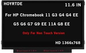 11.6" Screen Replacement for HP Chromebook 11 G3 G4 G4 EE G5 G6 G7 G9 EE 11A G8 EE Non Touch, ProBook 11 G2, Stream 11 Pro G3 Series HD 1366x768 30Pin LED LCD Display Panel