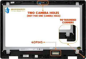 15.6" Replacement for Dell Inspiron 15 7569 i7569 7579 i7579 B156HAB01.0 LP156WF7(SP)(EC) FHD 1920x1080 IPS LCD Display Touch Screen Assembly Digitizer with Bezel(EDP 40Pins Connector)