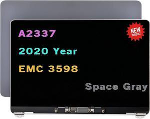 LCD Screen Replacement for MacBook Air A2337 M1 2020 Year EMC 3598 Retina Display LCD Screen Full Assembly Complete Top Assembly 13.3" 2560x1600 (Space Gray)