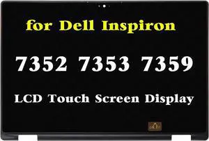 Screen Replacement for Dell Inspiron 7352 7353 7359 P57G001 P57G 0YD4WJ YD4WJ 3GHFT LCD Touch Screen Display Digitizer Assembly with Bezel