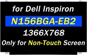 Screen Replacement 15.6" N156BGA-EB2 for Dell Inspiron 15 5558 5559 NT156WHM-N42 HD 1366X768 60HZ 30PIN LCD LED Non-Touch Screen Laptop Display Panel (Only for Non-Touch Screen)