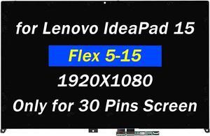 Replacement 156 for Lenovo Ideapad Flex 5 15ITL05 82HT 5D10S39643 1920X1080 LCD Touch Screen Assembly