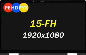 Screen Replacement 15.6" for HP Envy x360 2-in-1 15-fh 15-fh0000 15-fh0xxx 15-fh0013dx 15-fh0023dx 15-fh0097nr FHD 1920x1080 1080P LED LCD Touch Screen Display (Non-OLED Type Black Bezel)