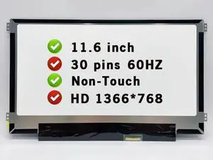 NUOLAISUN Screen Replacement for Acer Chromebook 311 C721 Series 11.6" HD 1366x768 30 Pins LCD Non-Touch Display Panel