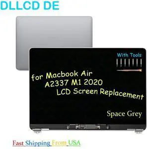 NUOLAISUN LCD Screen Replacement for MacBook Air 13" A2337 M1 2020 EMC 3598 Retina Full Assembly 2560x1600 (Space Gray)