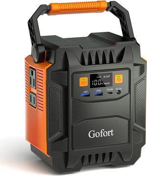 GOFORT Portable Power Station 48000mAh1728Wh 200WPeak 400W 110V AC Outlets Portable Solar Generators CPAP Battery Power Outage Supplies Emergency Backup for Home Outdoors RVVan Camping Fishing