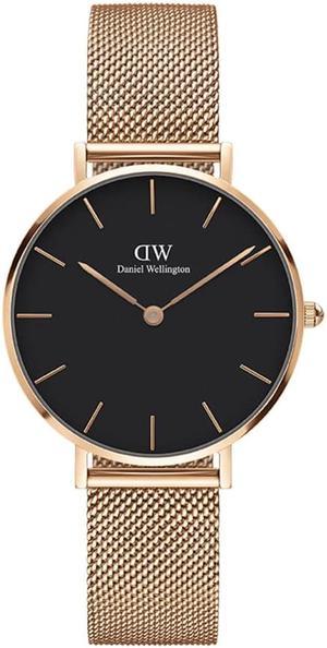 Daniel Wellington Petite Melrose Black Watch with Rose Gold Strap