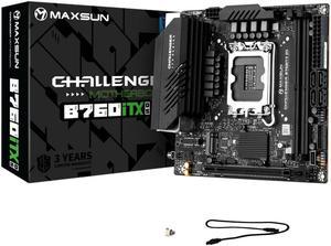MAXSUN B760M ITX Motherboard LGA1700 DDR5 64GB Supports intel 14th 13th 12th CPU (12400F/13400F/13600) Desktop Computer components