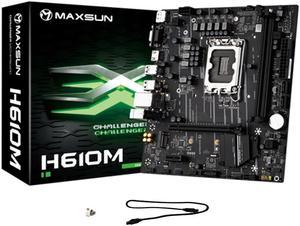 MAXSUN H610M Motherboard LGA1700 DDR4 64GB Supports intel 14th 13th 12th CPU (12400F/13400F/13600) Desktop Computer components