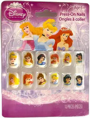 TWO 12pks Disney Princess Press-On Nails Artificial False Nails Set Girls 10z