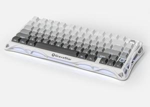 GravaStar Computer Peripheral Devices, Mercury,K1 75% Wireless Mechanical Gaming Keyboard, Aluminum Alloy Exoskeleton Design, Gasket Custom Keyboard Hot-Swap Socket, Linear Switches, RGB Backlit