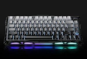 GravaStar Mercury K1 75% Wireless Mechanical Gaming Keyboard, Aluminum Alloy Exoskeleton Design, Gasket Compact Custom Keyboard Hot-Swap Socket, Linear Switches, with RGB Backlit & Frame