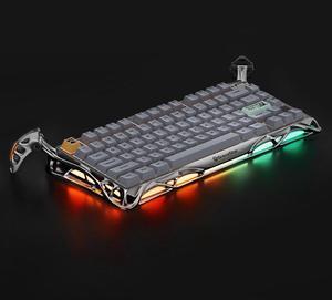 GravaStar Mercury K1 Pro Wireless Gaming Keyboard: Minimalist Style with Cement Gray Textured Keycaps, Aluminum Alloy, 75 Mechanical Keyboard, 79 Keys + KNOB, Durable & Stylish for Home/Office Use