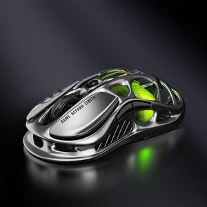 GravaStar Mercury M1 Pro Wireless Gaming Mouse, Lightweight Magnesium Alloy, 26,000 DPI, PAW3395DM Sensor, 5 Programmable Buttons, Support Wired/2.4GHz/BT, Up to 200H Endurance