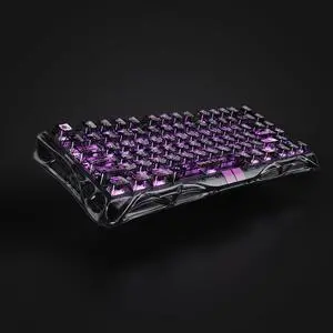 GravaStar Mercury V75 Lite Hall Effect Magnetic Gaming Keyboard  8KHz Rapid Trigger Wired 75% Keyboard, Adjustable Actuation, Hot-Swappable Switches, Transparent RGB for PC/Mac