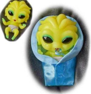 The Ashton-Drake Galleries Out-of-This-World Alien Baby Doll Collection Issue #5: Aurora Alien Silicone Miniature Baby Doll with Removable Pacifier & Cosmic Swaddling Blanket 4-Inches