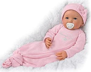 The Ashton - Drake Galleries Mommy's Girl So Truly Real® Lifelike RealTouch® Vinyl Skin Hand-rooted Hair with Magnetic Pacifier & Realistic Weighted Doll by Ping Lau 17-inches