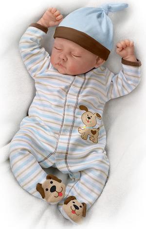 The Ashton-Drake Galleries Sweet Dreams Danny So Truly Real® Lifelike & Realistic Weighted Newborn Baby Boy Doll by Linda Murray 19-inches