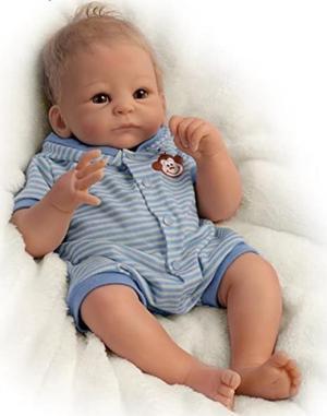 The Ashton-Drake Galleries Benjamin So Truly Real Lifelike & Realistic Weighted Newborn Baby Boy Doll 17-inches