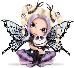 The Hamilton Collection The Spritely Fun with The Nightmare Before Christmas Collection Issue #1: "Jack" Fairy Figurine Handcrafted & Hand-painted Halloween Decoration by Jasmine Becket-Griffith 4"