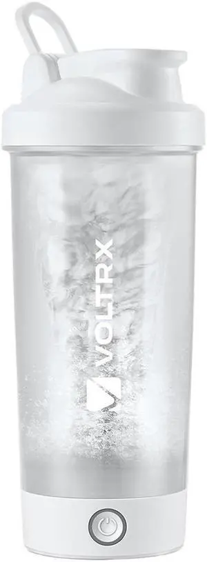 VOLTRX Merger Protein Blender Shaker Bottle USB C Rechargeable Electric Protein Shake Mixer Cups BPA Free 24oz - White