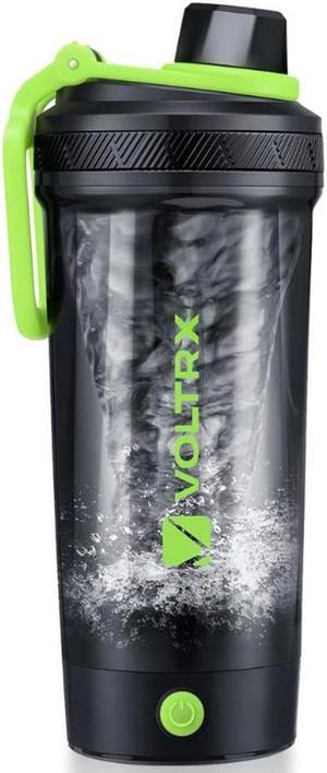 VOLTRX Gallium Electric Protein Blender Shaker Bottle USB Rechargeable Mixer Cup for Shakes BPA Free Tritan 24oz Avocado Green