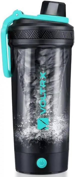 VOLTRX Gallium Electric Protein Blender Shaker Bottle USB Rechargeable Mixer Cup for Shakes BPA Free Tritan 24oz Mint