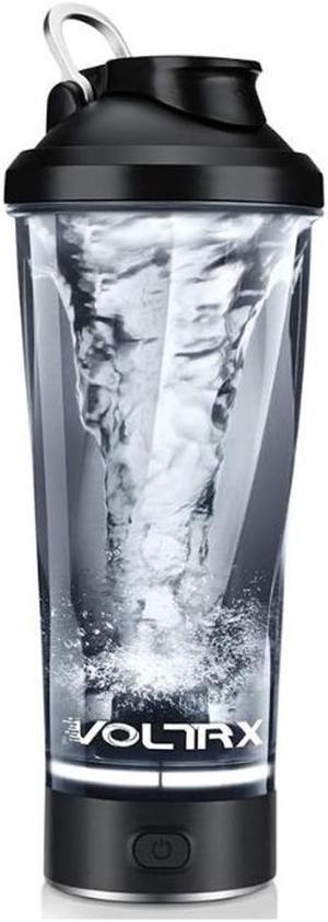 VOLTRX Electric Shaker Bottle - Vortex Boost Portable USB C Rechargeable Protein Blender Shake Mixer BPA Free Waterproof 24 oz Black