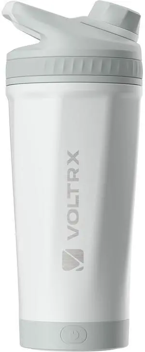 VOLTRX ChillMix Shaker Bottle Insulated Stainless Steel - USB C Rechargeable Electric Protein Shake Mixer, Shaker Cups for Protein Shakes and Meal Replacement, 16 oz - Ice White VOLTRX ChillMix Shaker Bottle Insulated Stainless Steel - USB C Rechargeable Electric Protein Shake Mixer, Shaker Cups for Protein Shakes and Meal Replacement, 16 oz - Ice White