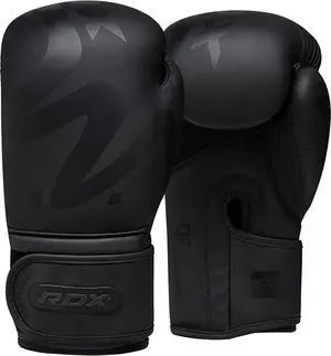 RDX Boxing Gloves for Men, Maya Hide Leather, Muay Thai & MMA Sparring Training, Kickboxing Heavy Bag, Focus Mitts, Ventilated Palm Black RDX Boxing Gloves for Men, Maya Hide Leather, Muay Thai & MMA Sparring Training, Kickboxing Heavy Bag, Focus Mitts, Ventilated Palm Black
