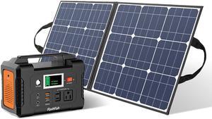 200W Portable Power Station;  FlashFish 40800mAh Solar Generator with 50W 18V Portable Solar Panel;  Flashfish Foldable Solar Charger with 5V USB 18V DC Output